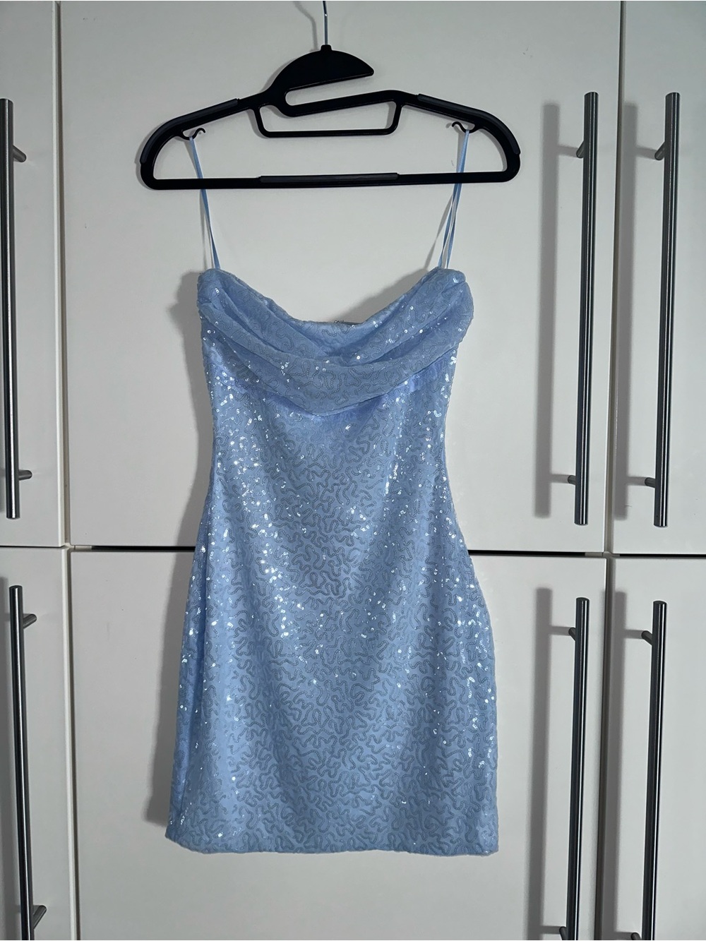 Windsor Light Blue Sequin Mini Dress - SM
